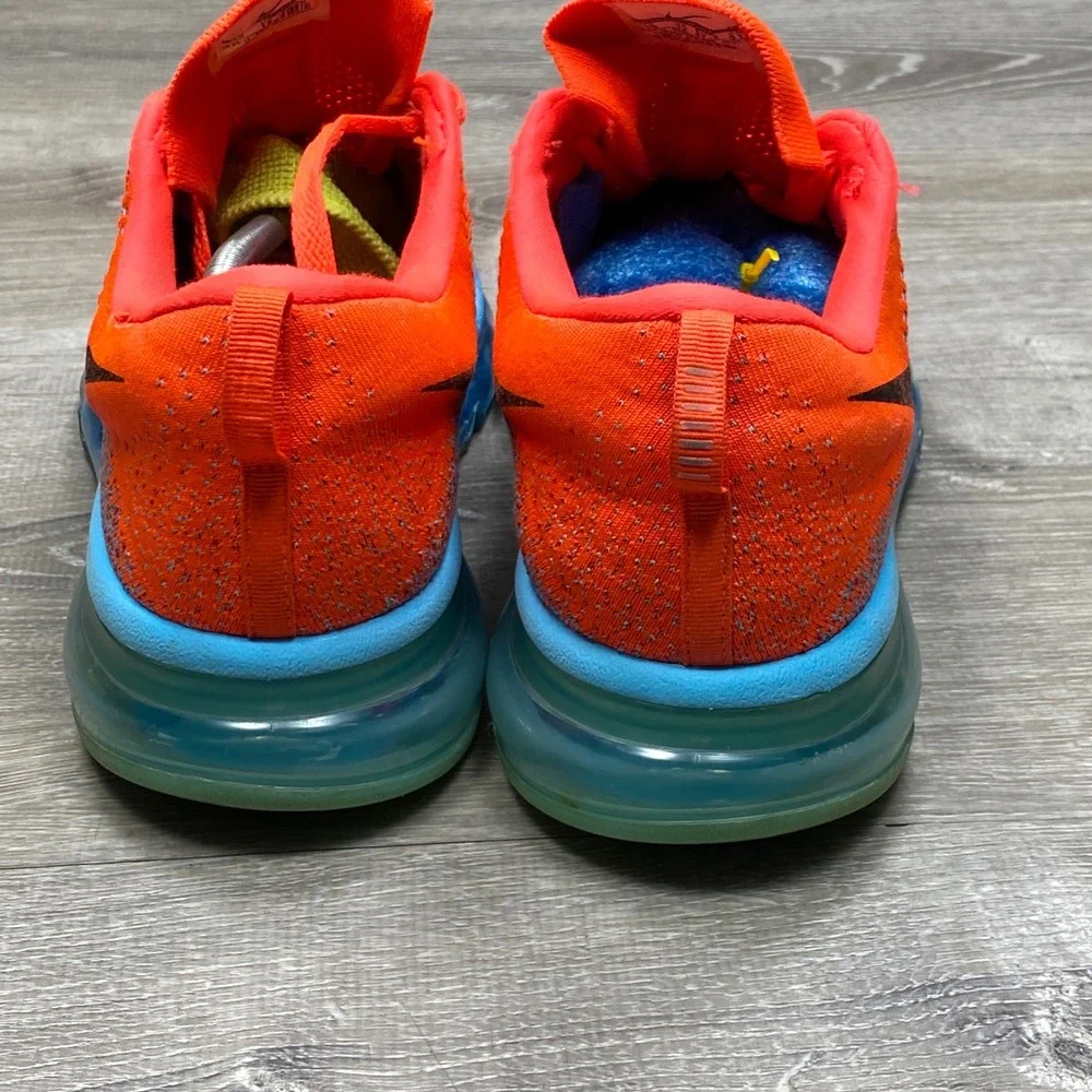 Nike Flyknit Max Running Shoes Mens 13 Orange Blue 620469-600 Air Max 1 of 2